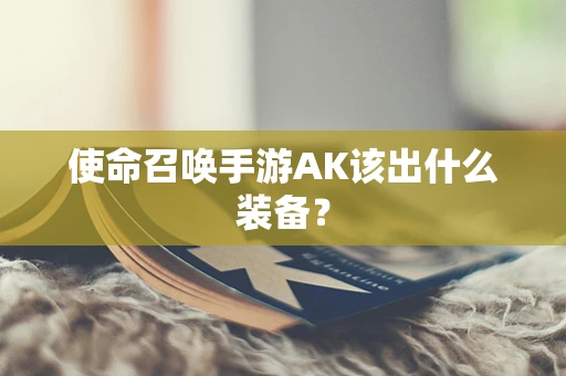 使命召唤手游AK该出什么装备？