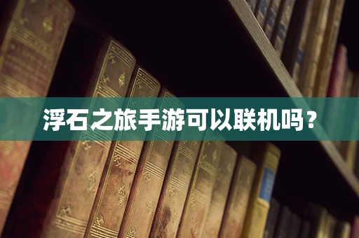 浮石之旅手游可以联机吗？