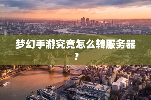 梦幻手游究竟怎么转服务器？