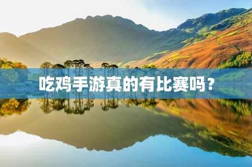 吃鸡手游真的有比赛吗？