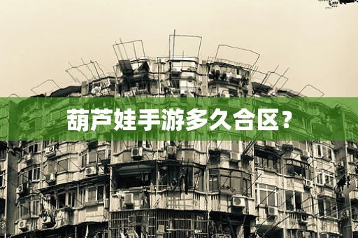 葫芦娃手游多久合区？