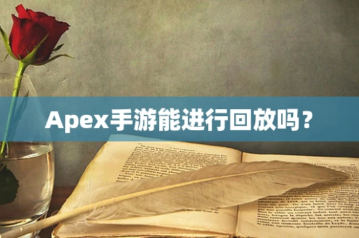 Apex手游能进行回放吗？