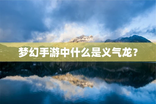 梦幻手游中什么是义气龙？
