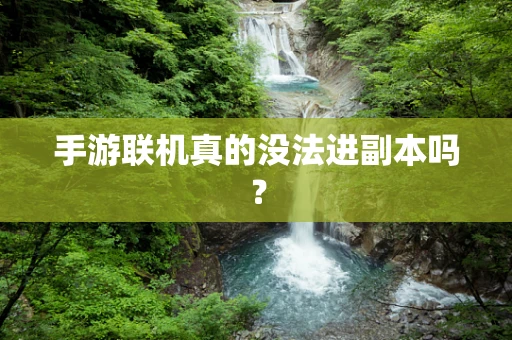 手游联机真的没法进副本吗？