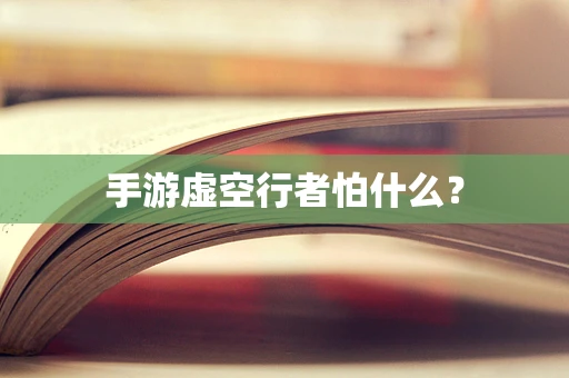 手游虚空行者怕什么？