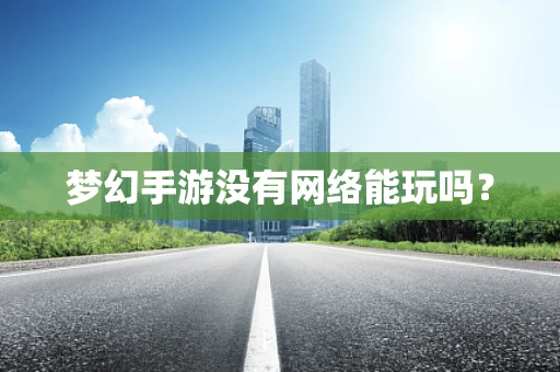 梦幻手游没有网络能玩吗？