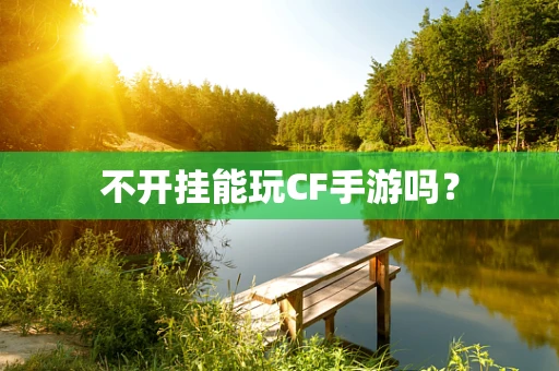 不开挂能玩CF手游吗？
