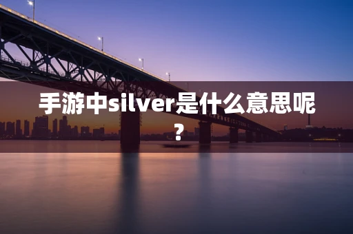 手游中silver是什么意思呢？