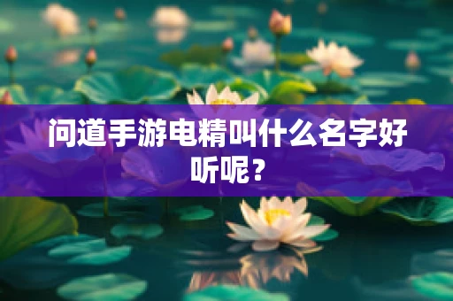 问道手游电精叫什么名字好听呢？