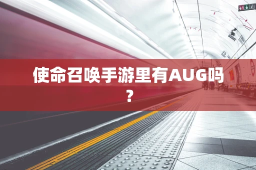 使命召唤手游里有AUG吗？